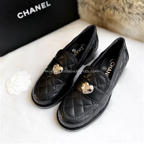 chanel loafers with heart|Chanel loafers for sale.